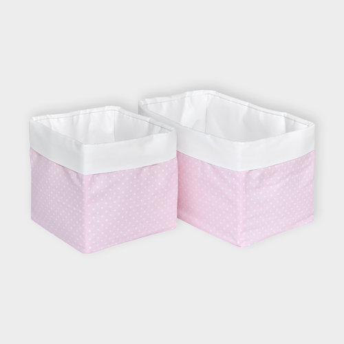 KraftKids Korb Utensilo graue Punkte aus Stoff | Wayfair.de